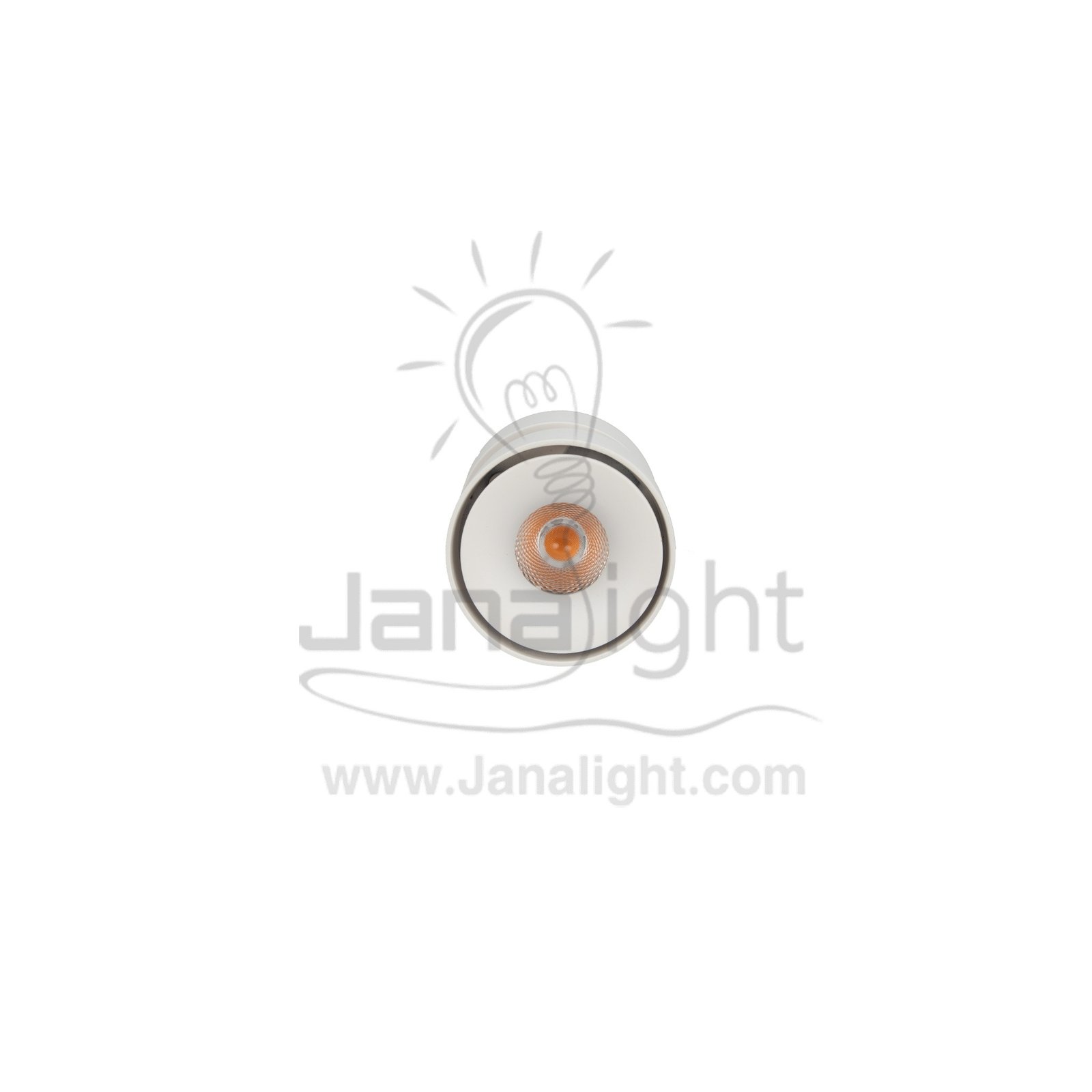 سبوت لايت سلندر12 وات مفرد اسود وورم مدور متحرك AC85 1R cylinder downlight frame Moving black worm 12w